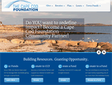 Tablet Screenshot of capecodfoundation.org